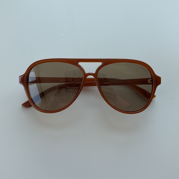 Brown Aviator Sunglasses